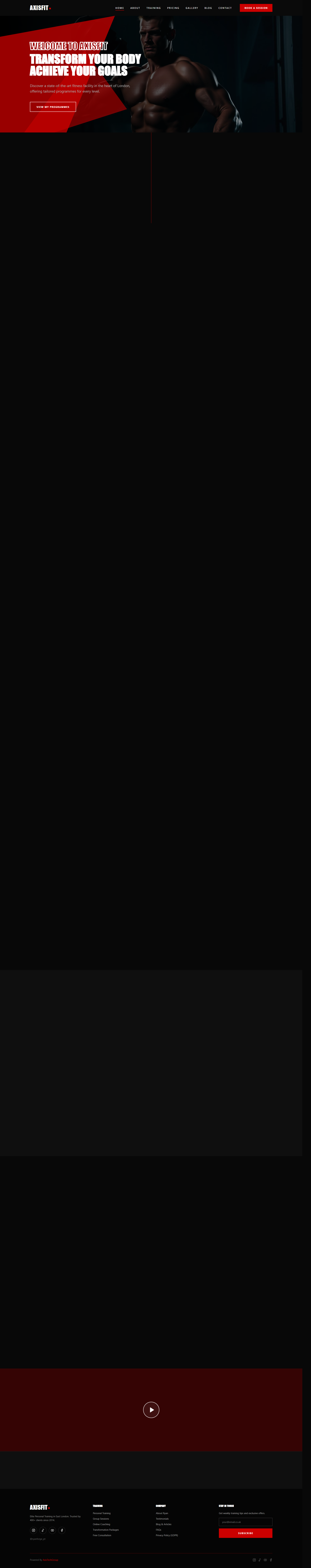 AxisFit Gym Website