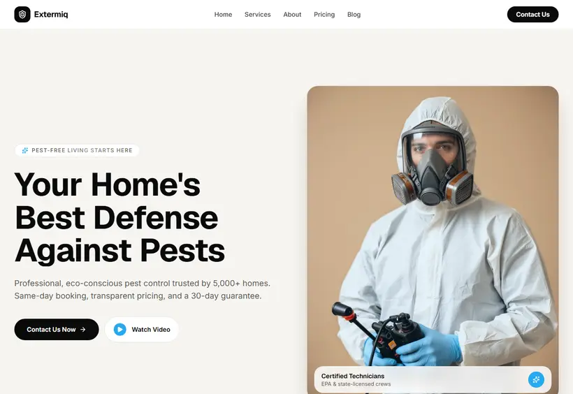 ExtermIQ Website