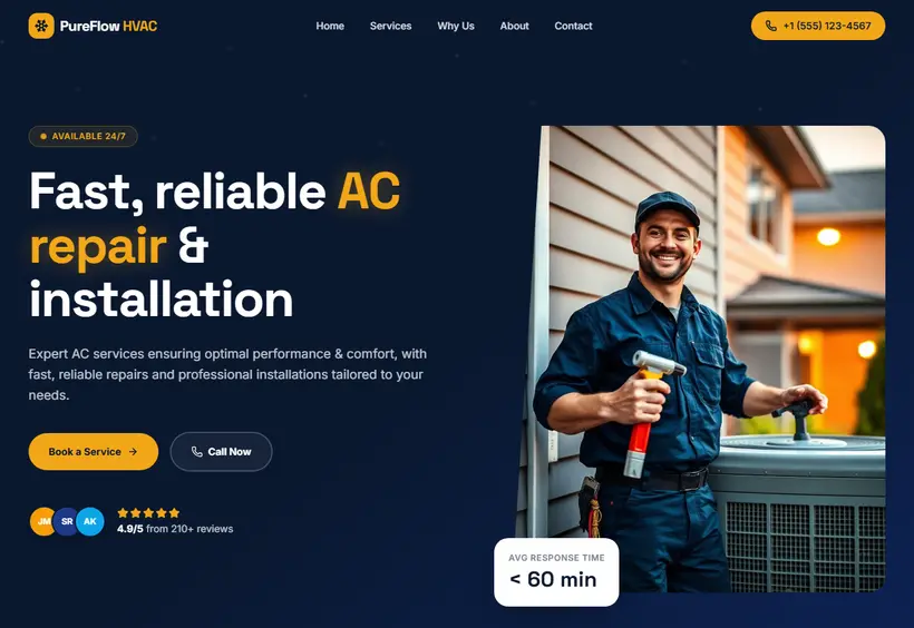 PureFlow HVAC Website