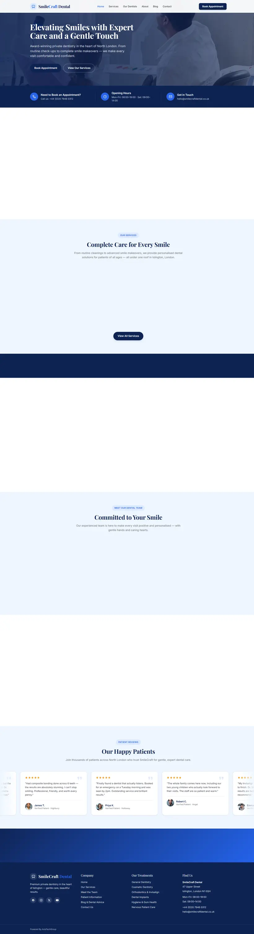 SmileCraft Dental Website