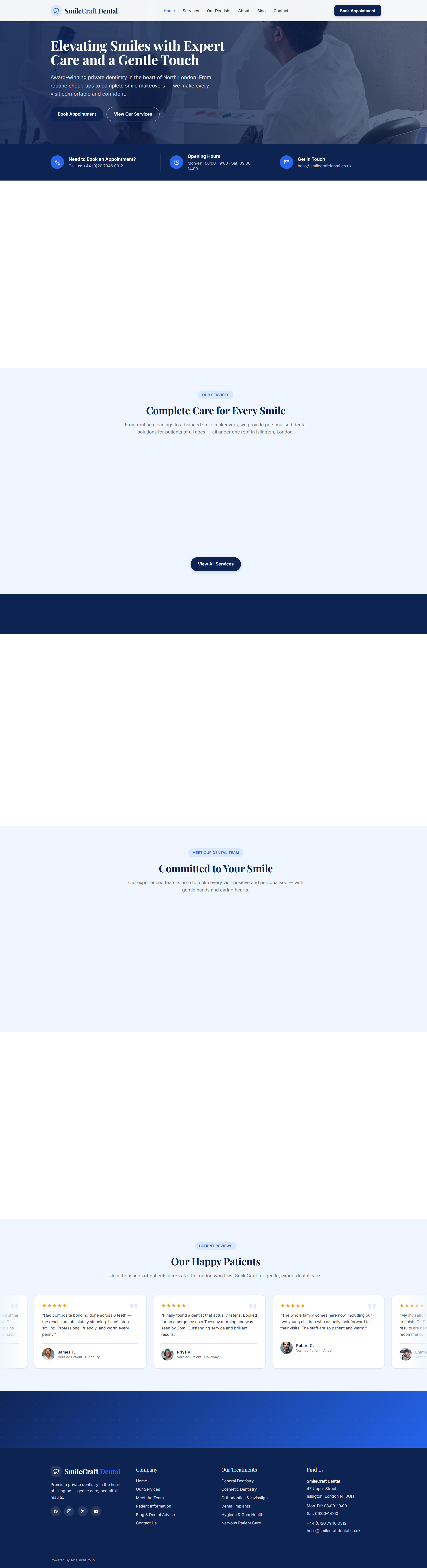 SmileCraft Dental Website